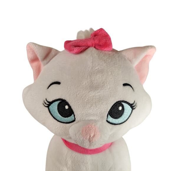 Disney Marie Aristocats White Cat Plush Pink Bow 10" Kohl’s Just Play 2023 - Picture 15 of 16